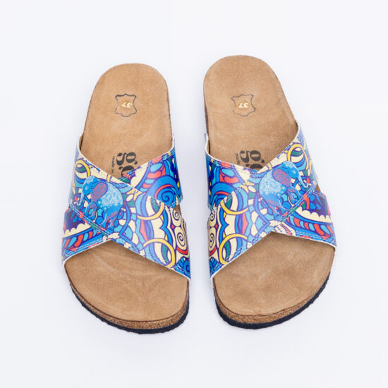 Alternative view of Sandalias planas mujer cómodas con suela ergonómica y estampado moderno