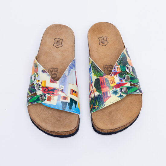 Alternative view of Sandalias planas mujer cómodas con suela ergonómica y estampado moderno