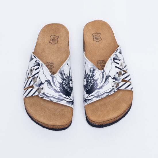 Sandalias planas mujer cómodas con suela ergonómica y estampado moderno | TUASOLEA