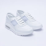 Zapatillas sanitarias blancas de piel ultraligeras y cómodas