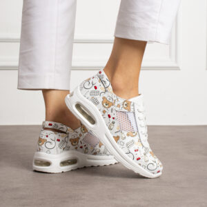 Zapatillas sanitarias blancas ultraligeras para trabajo Zapatos de trabajo mujer Sanitarios