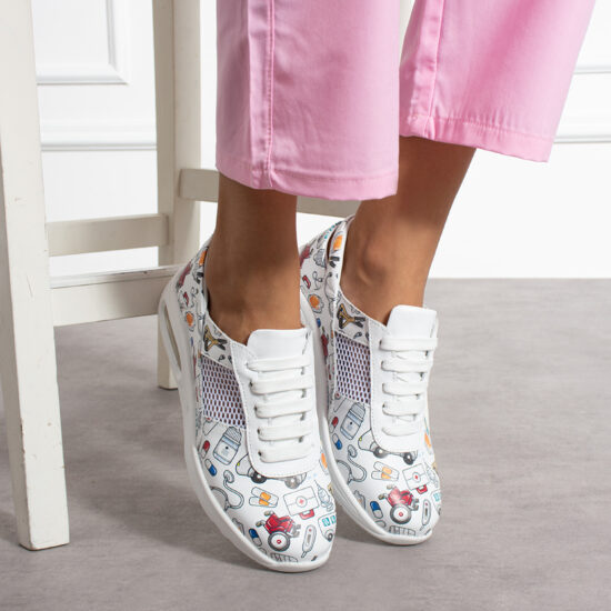 Alternative view of Zapatillas sanitarias blancas ultraligeras para trabajo