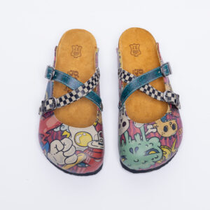 Zuecos planos cómodos para mujer con dibujos Zuecos con dibujos Estampados