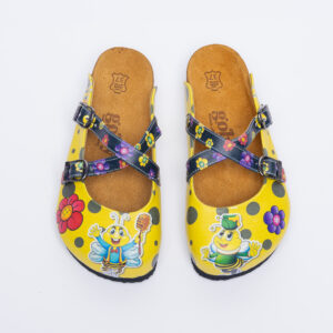 Zuecos planos cómodos para mujer con dibujos Zuecos con dibujos Estampados