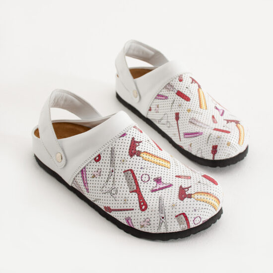 Zuecos planos de piel para peluquería | TUASOLEA