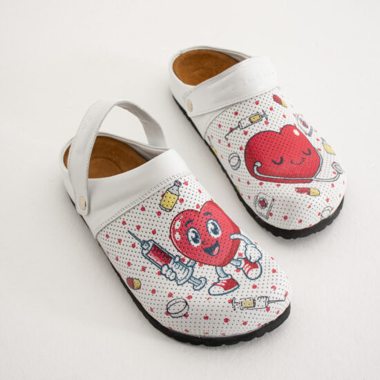 Zuecos sanitarios planos de piel para mujer | TUASOLEA