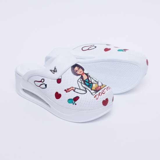 Zuecos de piel con plataforma para médicos | TUASOLEA