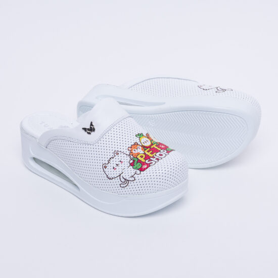 Zuecos de trabajo de piel para mujer con plataforma | TUASOLEA