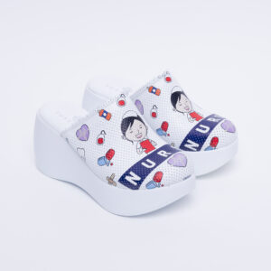 Zuecos sanitarios de piel con plataforma alta Zuecos con plataforma mujer Sanitarios