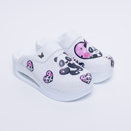 Zuecos de piel con plataforma con dibujo | TUASOLEA