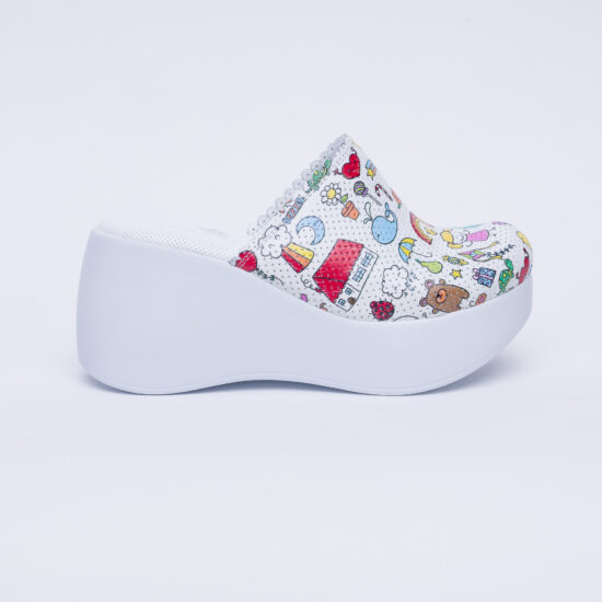 Zuecos de trabajo de piel con plataforma alta para maestras | TUASOLEA