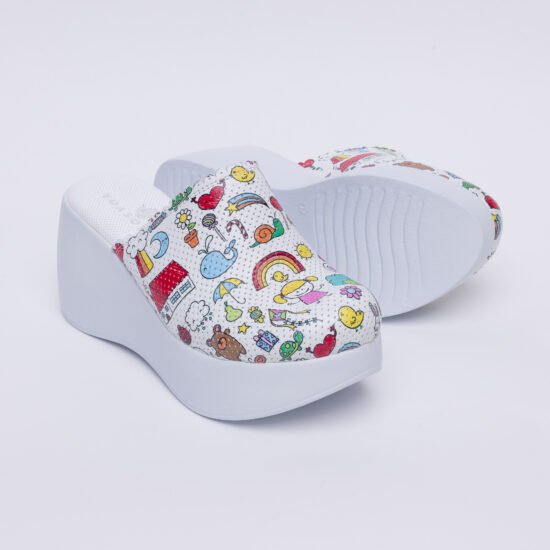 Zuecos de trabajo de piel con plataforma alta para maestras | TUASOLEA