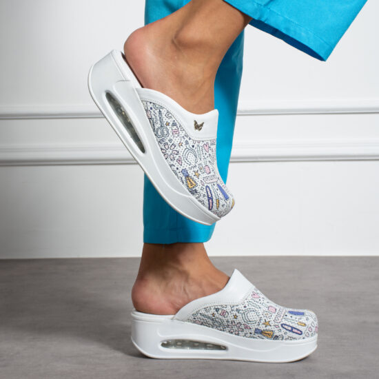 Zuecos de piel con plataforma para salones | TUASOLEA