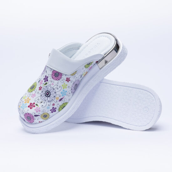 Zuecos cerrados cómodos de piel con estampado | TUASOLEA