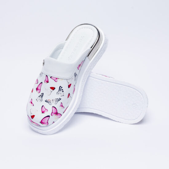 Zuecos cerrados cómodos de piel con estampado | TUASOLEA