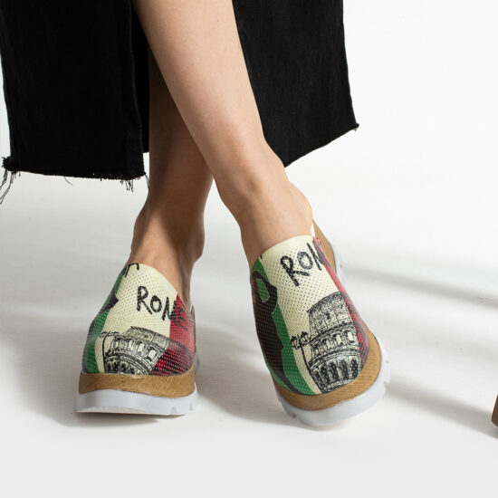 Zuecos cerrados estampados de piel con plataforma efecto madera | TUASOLEA