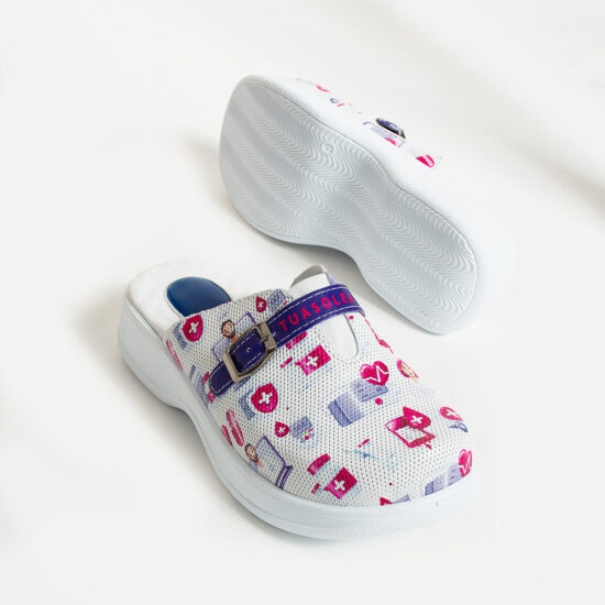 Zuecos cómodos de piel para enfermeras y personal sanitario | TUASOLEA