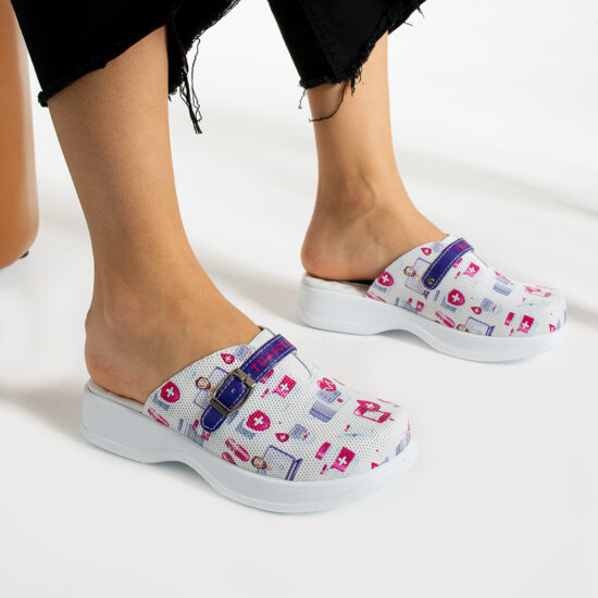 Alternative view of Zuecos cómodos de piel para enfermeras y personal sanitario