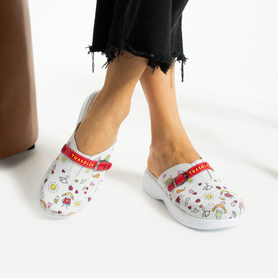 Zuecos cómodos de piel para maestras | TUASOLEA