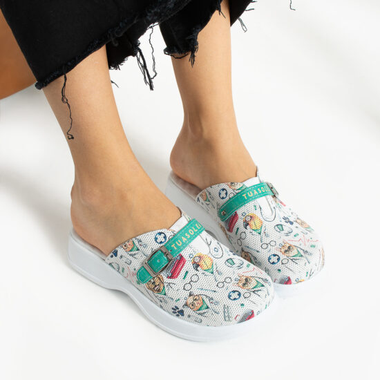 Zuecos de trabajo cómodos de piel para veterinarios | TUASOLEA