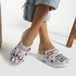 Zuecos de trabajo cómodos de piel para veterinarios Zuecos sanitarios mujer Estampados