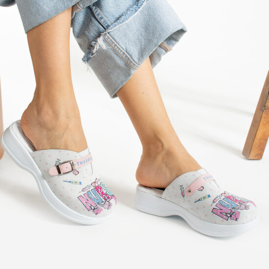 Alternative view of Zuecos sanitarios cómodos de piel para enfermeras