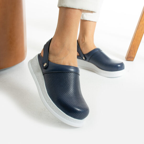 Zuecos antideslizantes de piel para trabajo con tira trasera | TUASOLEA