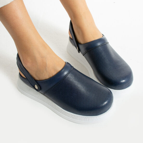 Zuecos antideslizantes de piel para trabajo con tira trasera | TUASOLEA