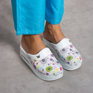 Zuecos de trabajo de piel para mujer con plataforma Zuecos con plataforma mujer Estampados Zuecos de trabajo de piel para mujer con plataforma Zuecos con plataforma mujer Estampados