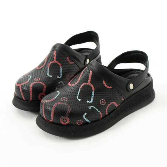 Zuecos sanitarios antideslizantes de piel con tira trasera | TUASOLEA