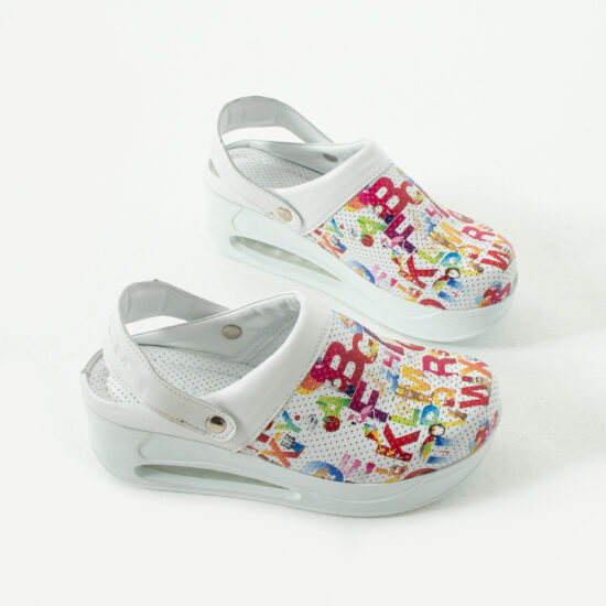 Zuecos de trabajo de piel con plataforma y tira trasera para maestras | TUASOLEA