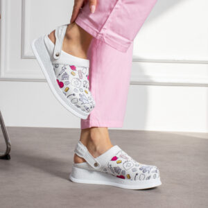 Zuecos sanitarios antideslizantes de piel con tira trasera Zuecos sanitarios mujer Sanitarios