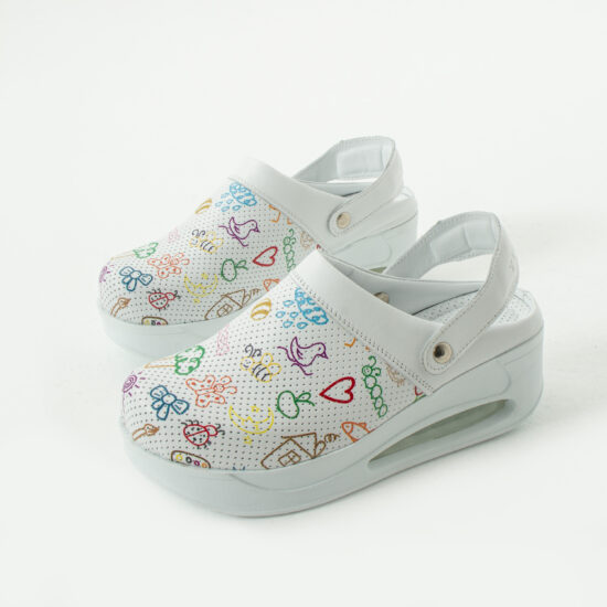 Zuecos de trabajo de piel con plataforma y tira trasera para maestras | TUASOLEA