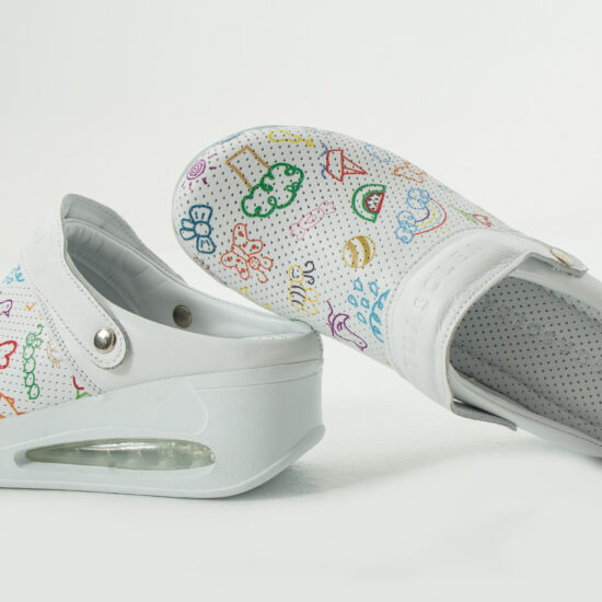 Zuecos de trabajo de piel con plataforma y tira trasera para maestras | TUASOLEA