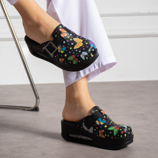 Zuecos de trabajo de piel para mujer con plataforma | TUASOLEA