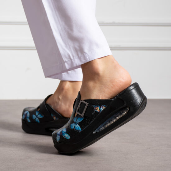 Zuecos de trabajo de piel para mujer con plataforma | TUASOLEA