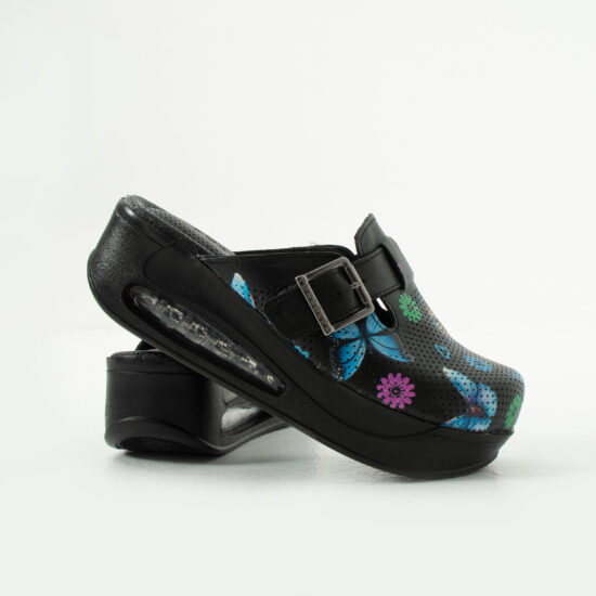 Zuecos de trabajo de piel para mujer con plataforma | TUASOLEA