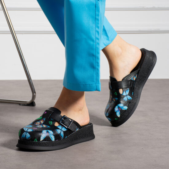 Zuecos estampados de piel cómodos y antideslizantes | TUASOLEA