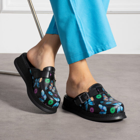 Zuecos estampados de piel cómodos y antideslizantes | TUASOLEA