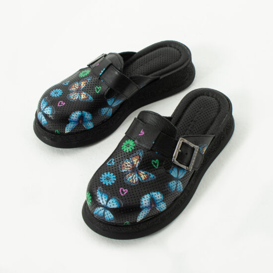 Zuecos estampados de piel cómodos y antideslizantes | TUASOLEA