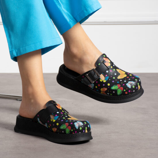 Zuecos estampados de piel cómodos y antideslizantes | TUASOLEA