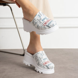 Zuecos sanitarios de piel con cuña para mujer Zuecos con plataforma mujer Sanitarios