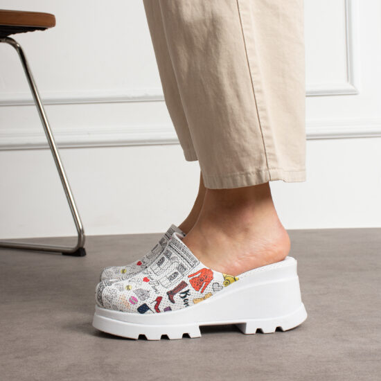 Zuecos cómodos de piel con cuña para mujer | TUASOLEA