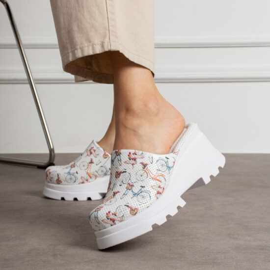 Zuecos cómodos de piel con cuña para mujer | TUASOLEA