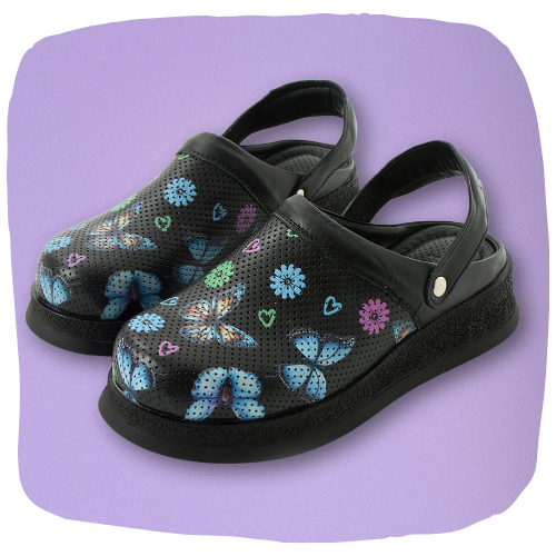 Zuecos planos trabajo mujer