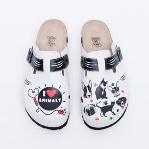 Zuecos sanitarios planos blancos para veterinarios Zuecos planos mujer Trabajo con animales