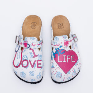 Zuecos sanitarios blancos planos para mujer Zuecos planos mujer Sanitarios