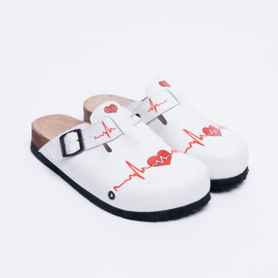 Zuecos sanitarios blancos planos para mujer | TUASOLEA