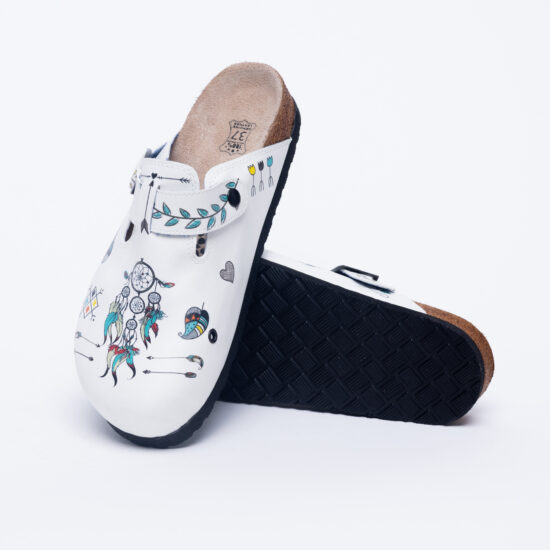 Zuecos planos cómodos para mujer con dibujos | TUASOLEA