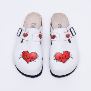 Zuecos sanitarios blancos planos para mujer Zuecos planos mujer Sanitarios